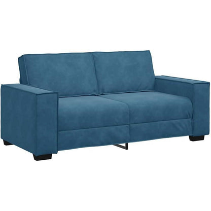 2-Sitzer Sofa Stoff Blau, 140 cm – Modernes Mini Sofa