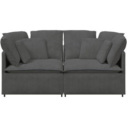 IKAYAA 2-Sitzer Sofa Dunkelgrau – Modernes Design, 200x100x64 cm