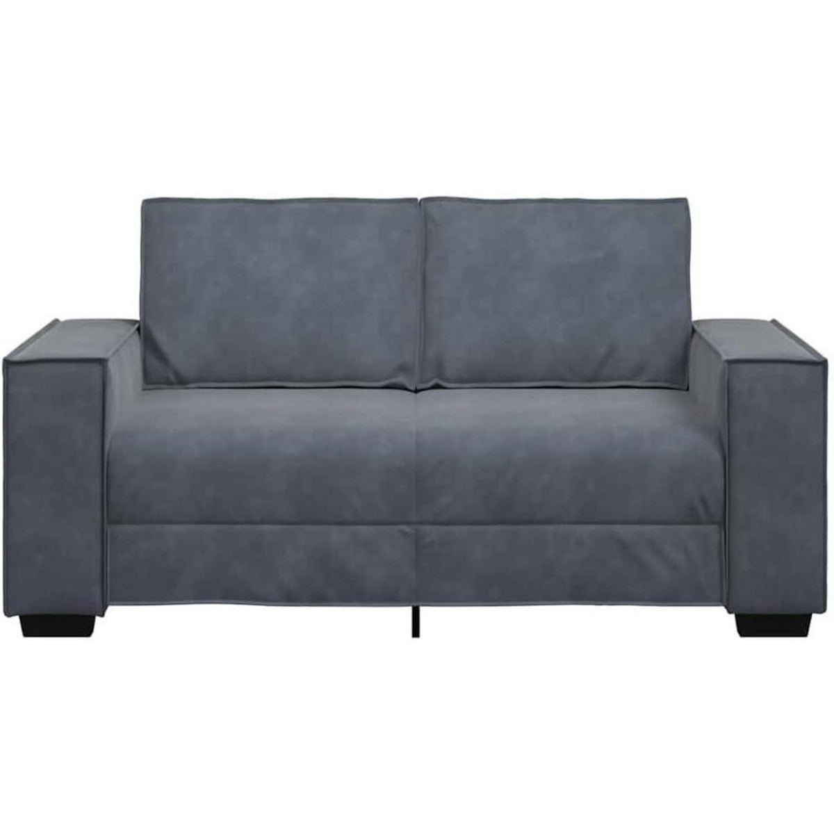 Modernes 2-Sitzer Sofa Dunkelgrau – 120 cm Mini Couch