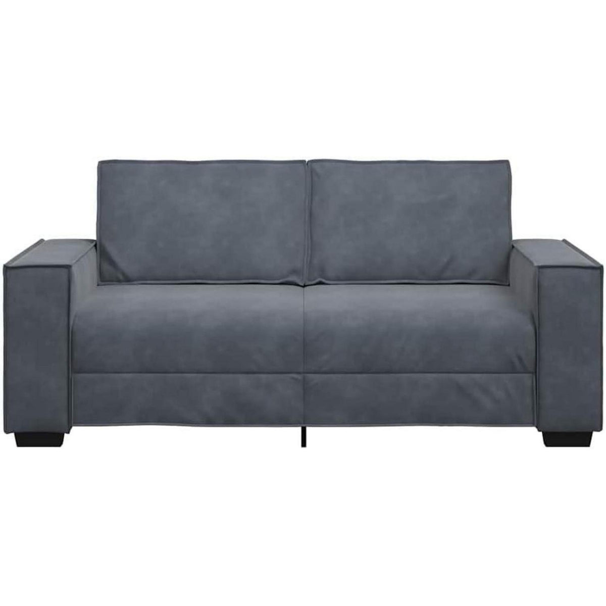 IKAYAA 2-Sitzer Sofa Dunkelgrau – Modernes Mini Sofa 140cm