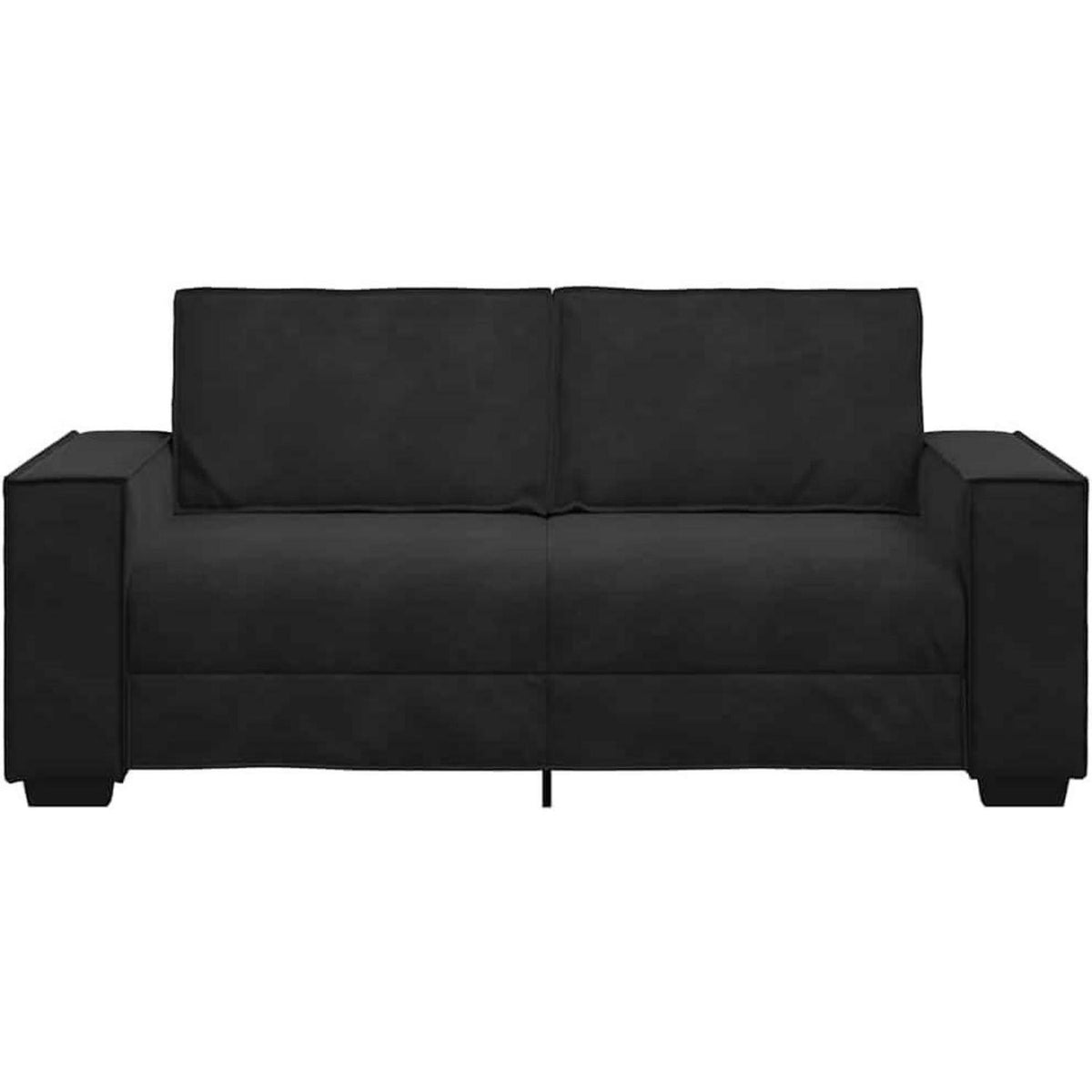 2-Sitzer Sofa Schwarz – Modernes Mini Sofa 140cm
