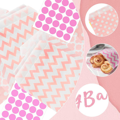 Candy Bar Zubehör Set 114 Teile Rosa für Partys & Hochzeiten