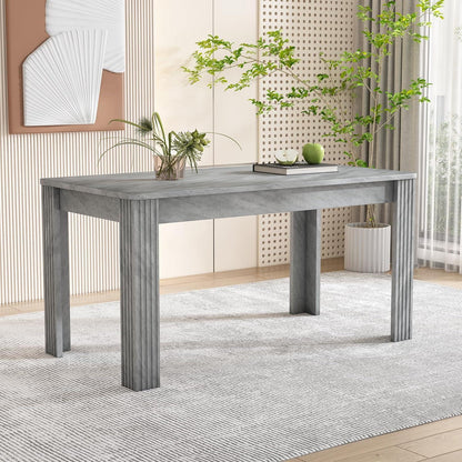 Modernes Esszimmer-Set mit Tisch und 2 Bänken (Grau)