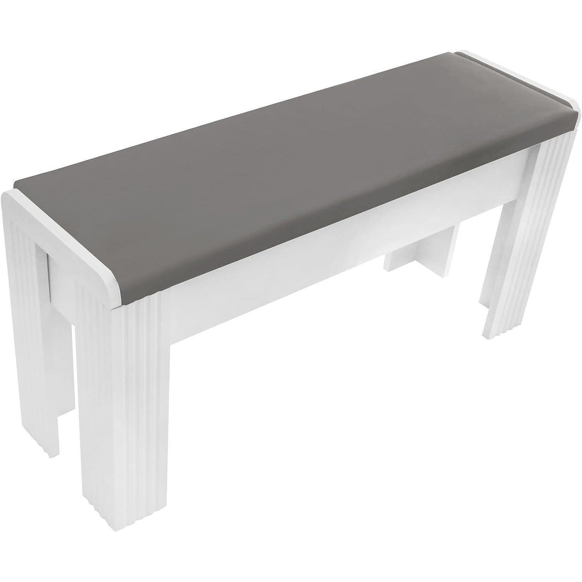 Modernes Esszimmer-Set mit Tisch und 2 Bänken (Grau)