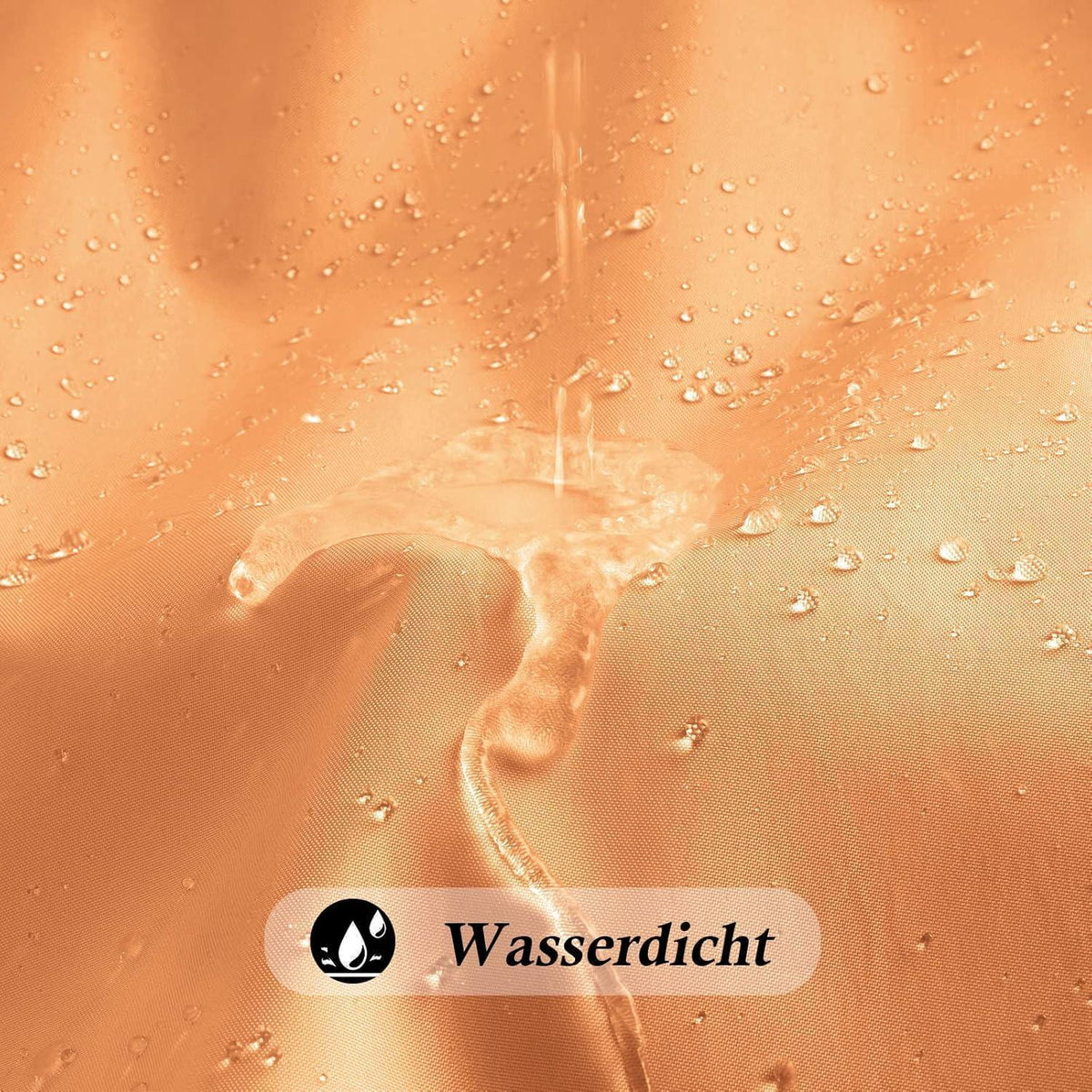 Schmaler Duschvorhang Stoff 100x200 cm Orange Wasserdicht