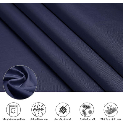Duschvorhang Dunkelblau 180x220 cm Wasserdicht Textil