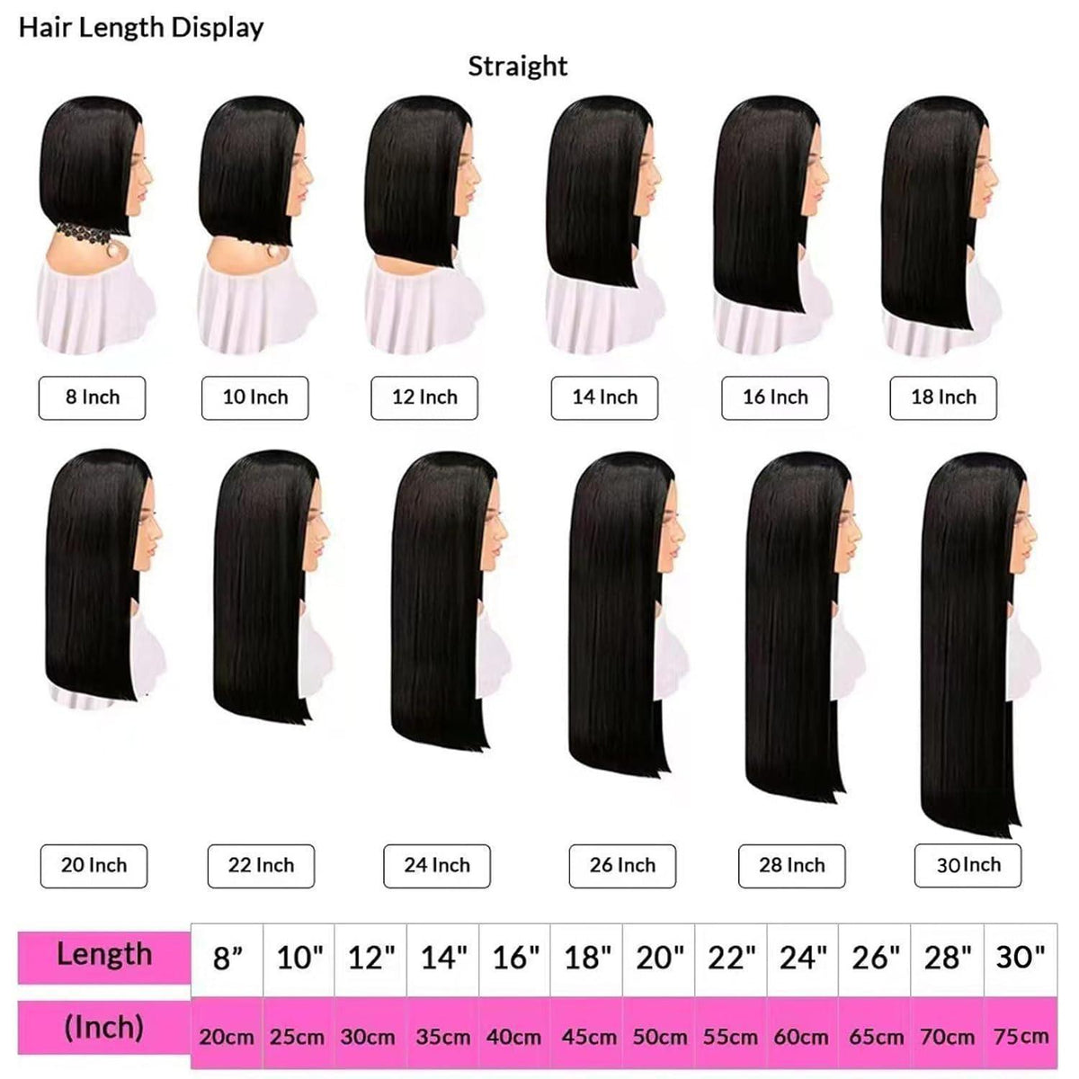 Glueless Perücke Gerade Lang 30 Zoll HD Spitze Front Perücke
