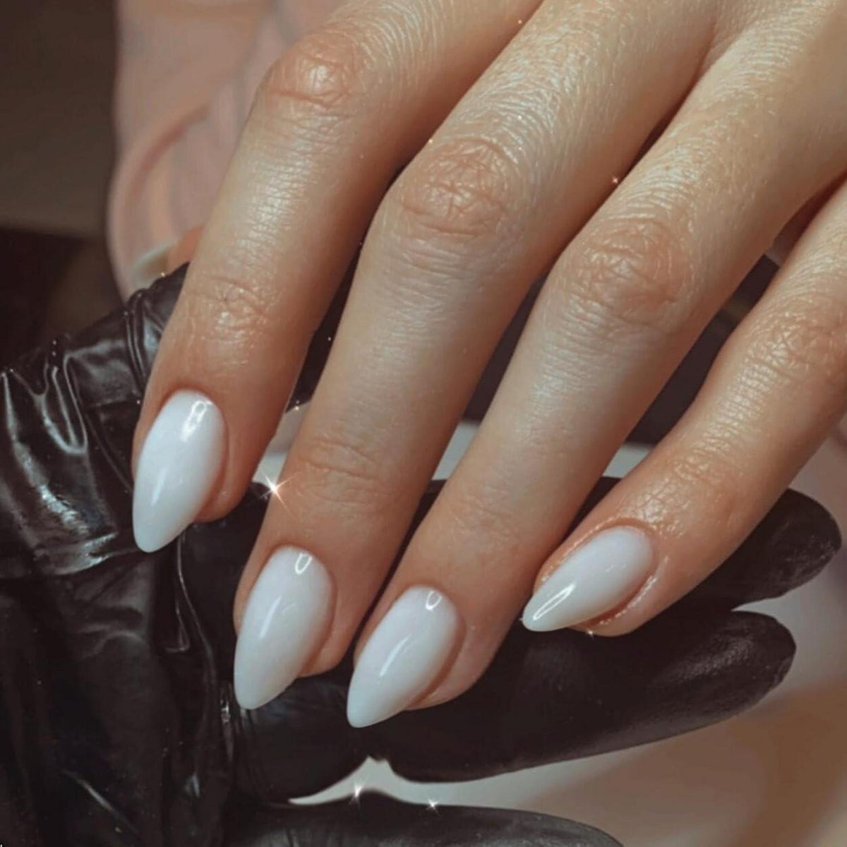 Weiß Press On Nails Mandel – 30 Stück Künstliche Nägel zum Aufkleben