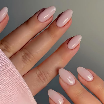 Altrosa Press On Nails Kurz – Mandelform, 24 Stück Set