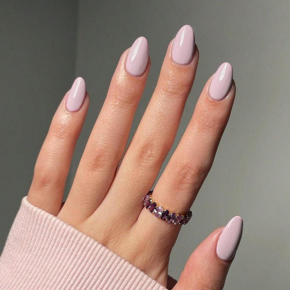 Altrosa Press On Nails Kurz – Mandelform, 24 Stück Set