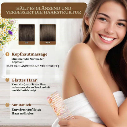 2x Grobzinkiger Lockenkamm - Breiter Zahn für Locken & Pflege