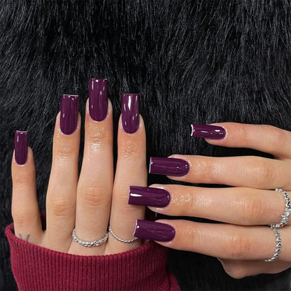 Press On Nails Mandel Beere – Lange Acryl Nägel zum Aufkleben
