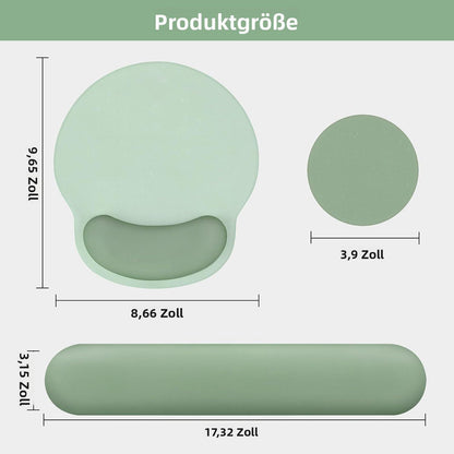 3-in-1 Handgelenkauflage Set Antik Grün