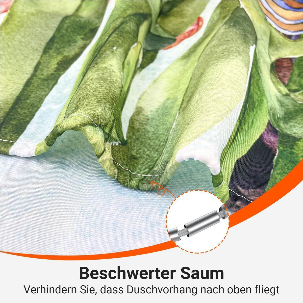 Seepferdchen Duschvorhang 180x200 cm – Wasserabweisend & Waschbar
