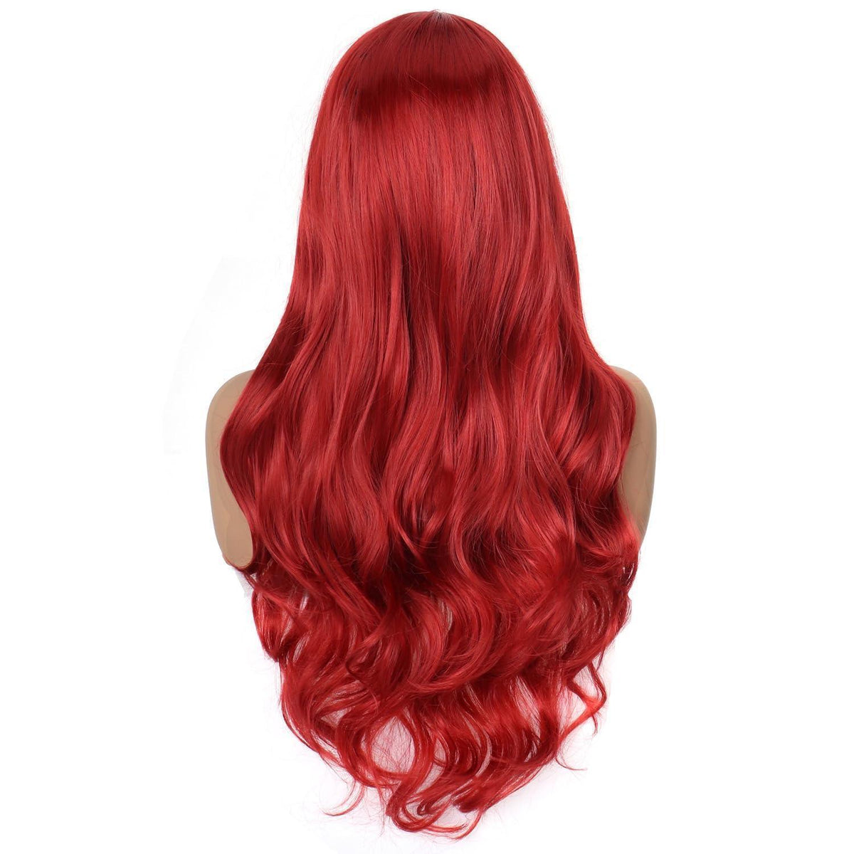 Lange gewellte rote Perücke Damen – 65cm, Synthetisch, Cosplay & Party