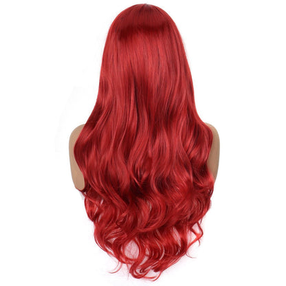 Lange gewellte rote Perücke Damen – 65cm, Synthetisch, Cosplay & Party