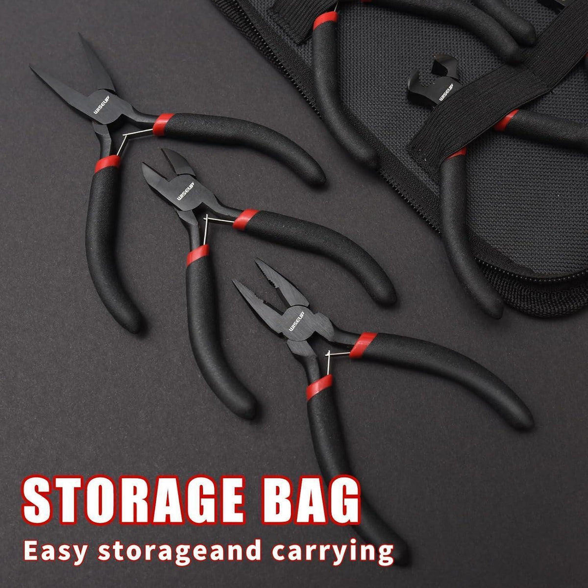8-teiliges Mini-Zangen-Set mit Tasche für Handwerk & Elektronik