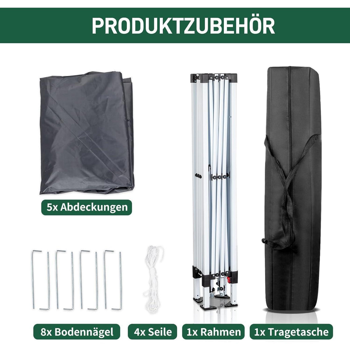 Faltpavillon 2x2m – Wasserdicht, Stabil & UV-Schutz für Garten & Camping