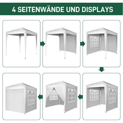 Faltpavillon 2x2m – Wasserdicht, Stabil & UV-Schutz für Garten & Camping