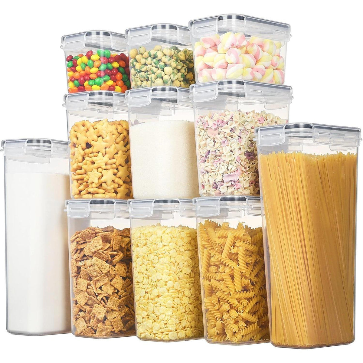 Vorratsdosen Set 11 Stück luftdicht BPA-frei mit Etiketten