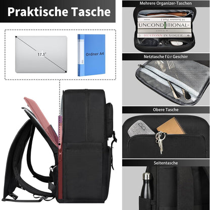 Lunch Rucksack 17,3 Zoll mit Kühlfach für Herren & Damen