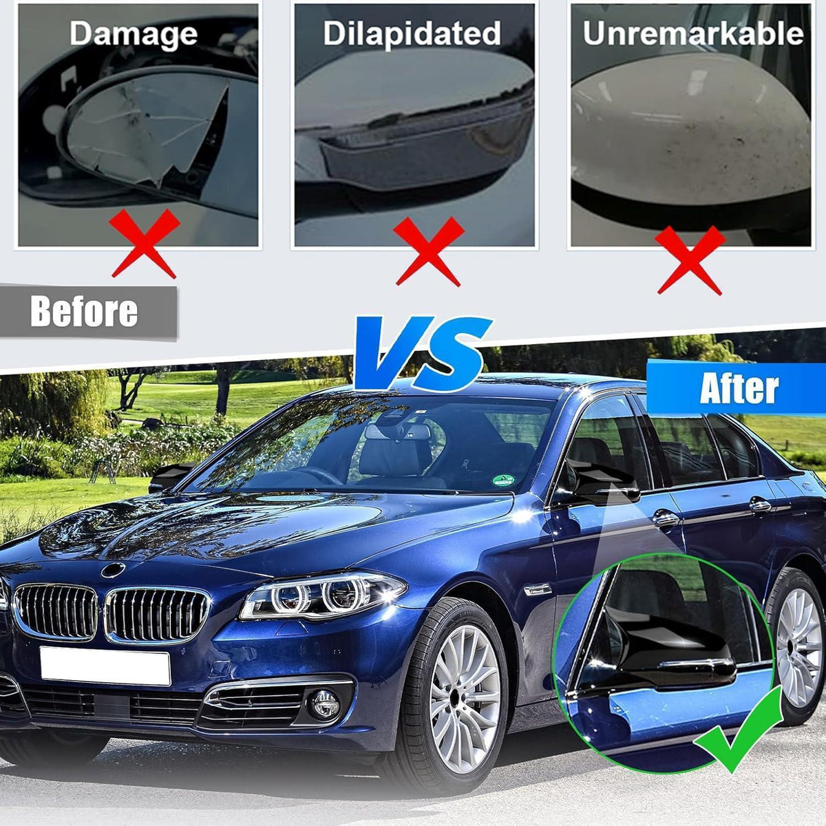 Spiegelabdeckungen für BMW 5/6/7 Serie F10/F11/F06/F12/F13/F01/F02