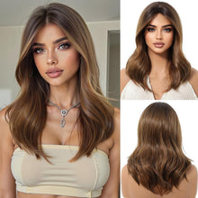Natürliche Ombre Braune Lockige Perücke mit Hitzebeständigem Haar