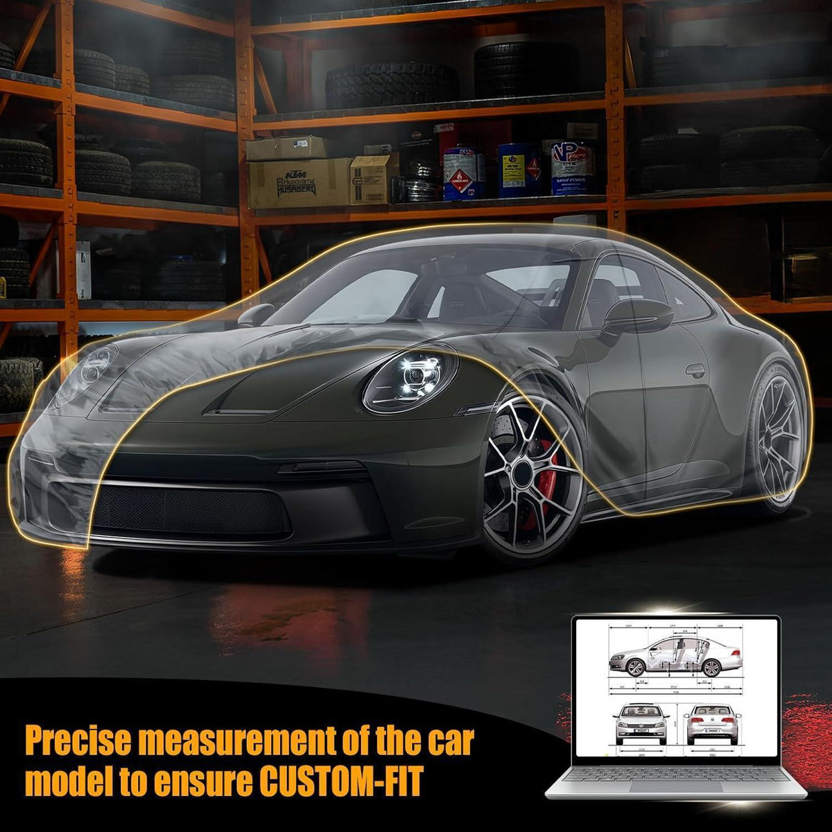 Wasserdichte Autoabdeckung Porsche 911 (991/992/996/997)