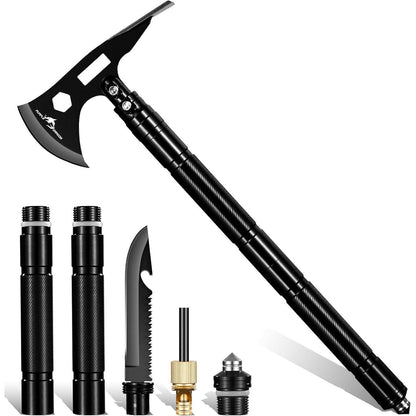 9-in-1 Survival Axt mit Hacke, Camping Multitool, Outdoor Beil