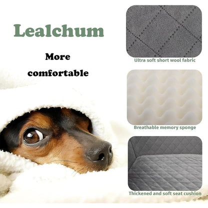 Hundeautositz Large Beige – Bequemes Hundebett mit Leinen