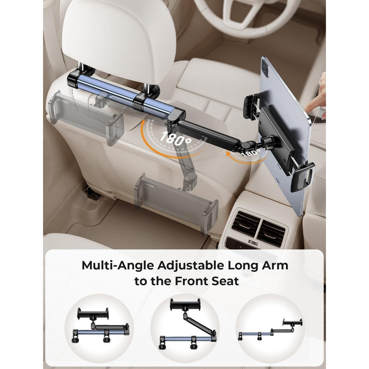 Tablet Halterung Auto Kopfstütze – 46cm Verstellarm
