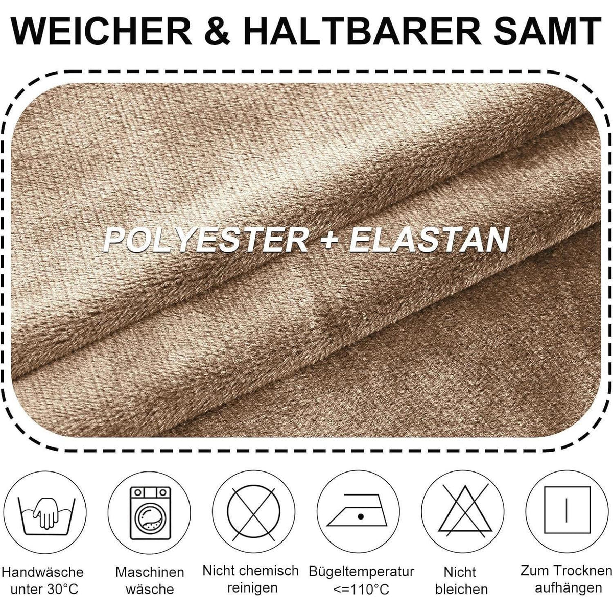 Stretch Samt Stuhlhussen Set – Abnehmbar & Waschbar