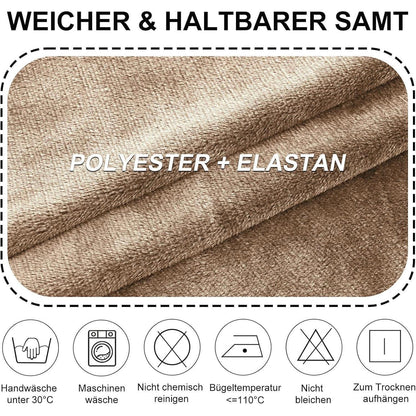 Stretch Samt Stuhlhussen Set – Abnehmbar & Waschbar
