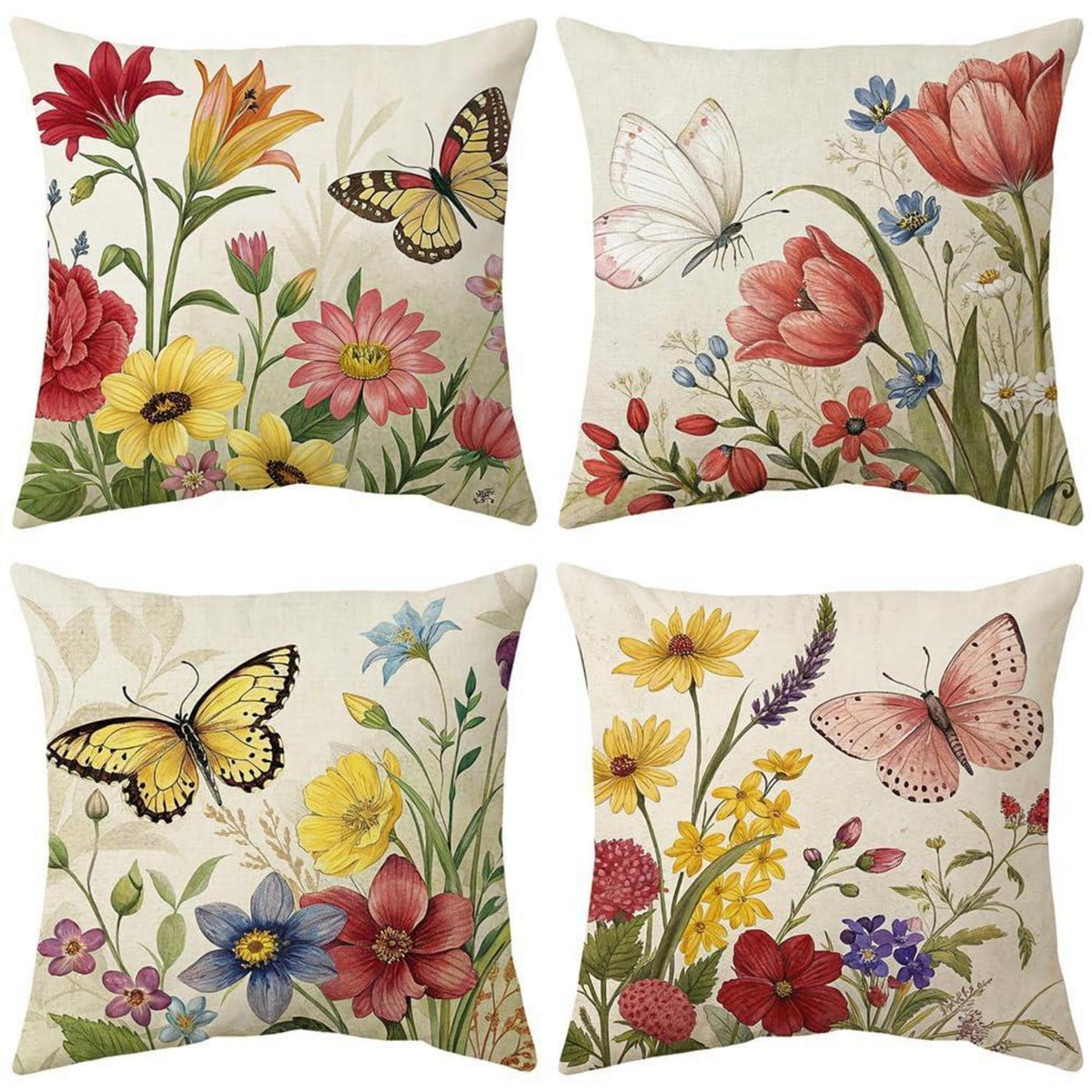 Samt Kissenbezüge 45x45 Set - Weiche Dekokissen für Zuhause