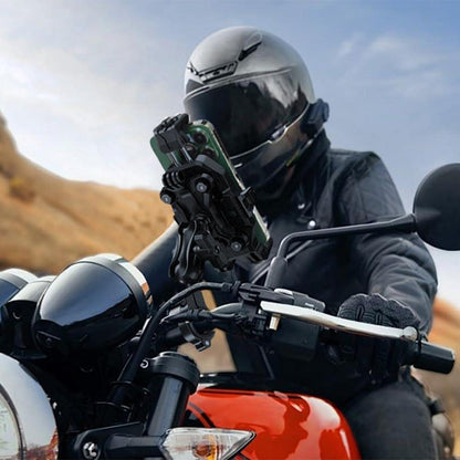 Motorrad Handyhalterung Anti-Vibration, 720° Verstellbar