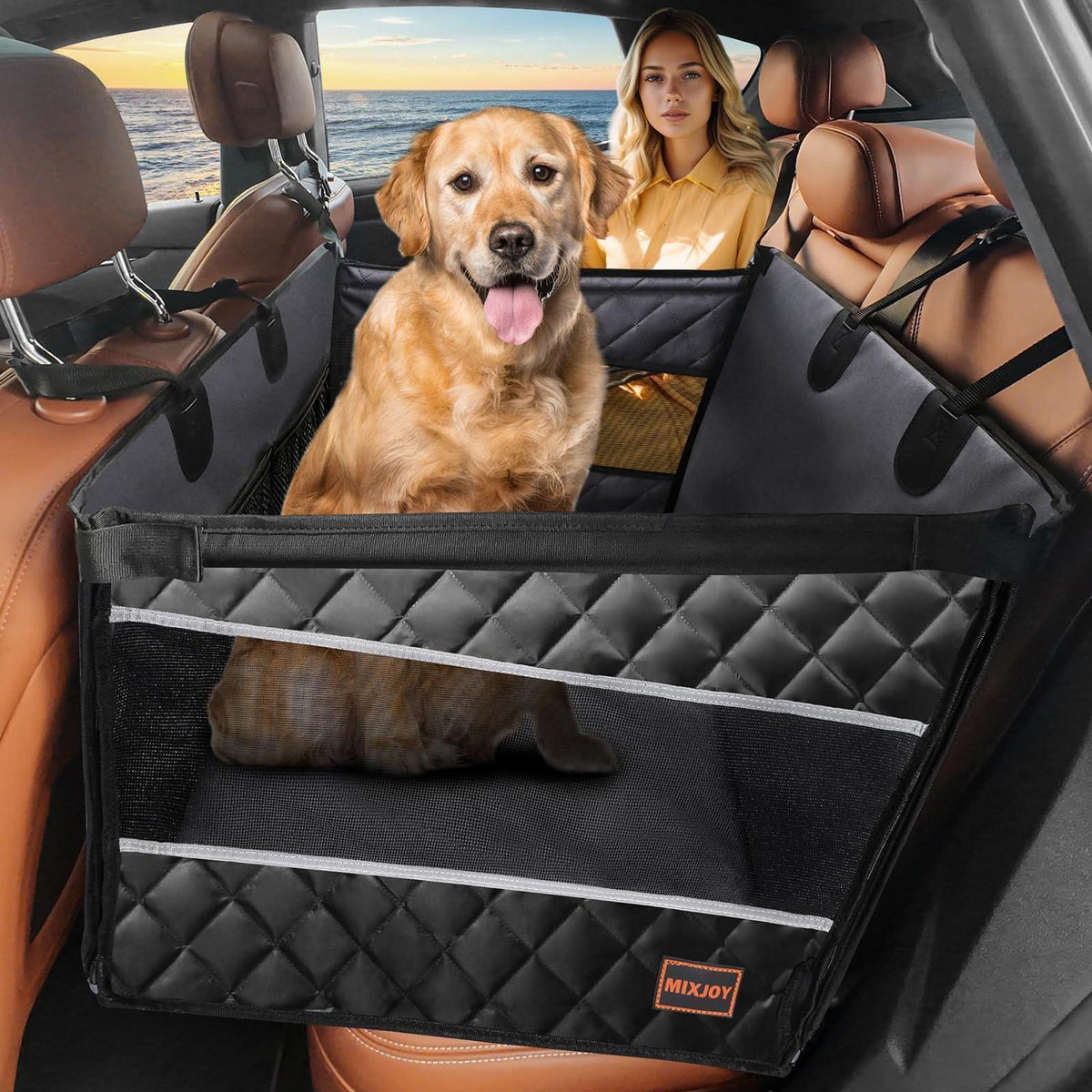 Hunde Autositz Extra Stabil & Wasserdicht – Grau