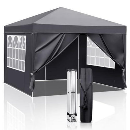 3x3m Gazebo mit 4 Wänden – Wasserdicht & UV-Schutz für Garten & Events