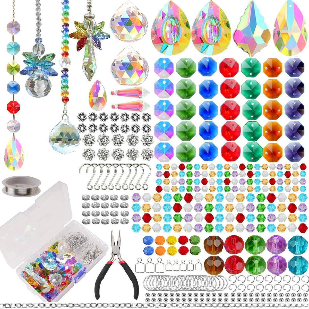 500pcs Kristall Sonnenfänger Set – DIY Regenbogen Deko
