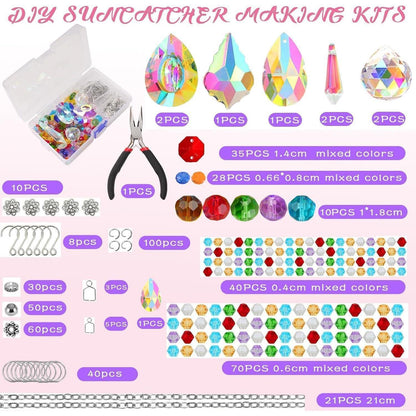 500pcs Kristall Sonnenfänger Set – DIY Regenbogen Deko