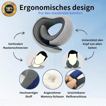 Reisekissen Flugzeug mit Memory Foam – Nackenkissen für Reisen