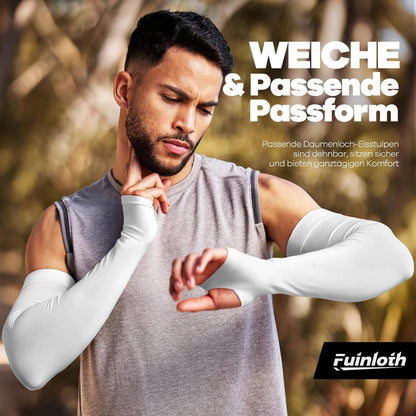Armlinge mit Daumenloch – Sonnenschutz UPF 50+ Schwarz