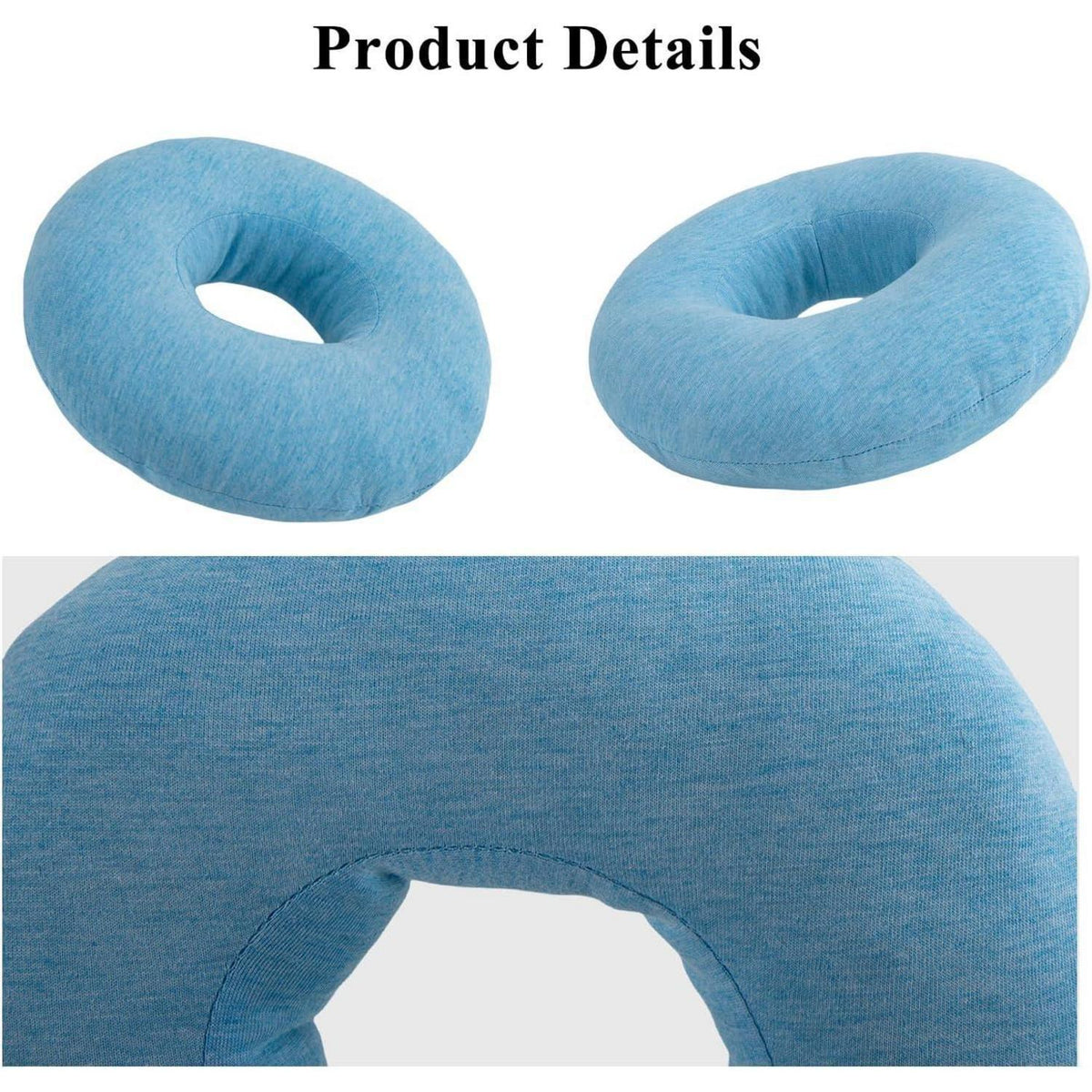 Ohrkissen mit Loch für Seitenschläfer – Schmerzlinderung Sky Blue