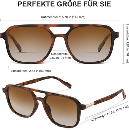 Polarisierte Retro-Sonnenbrille UV400 für Damen und Herren