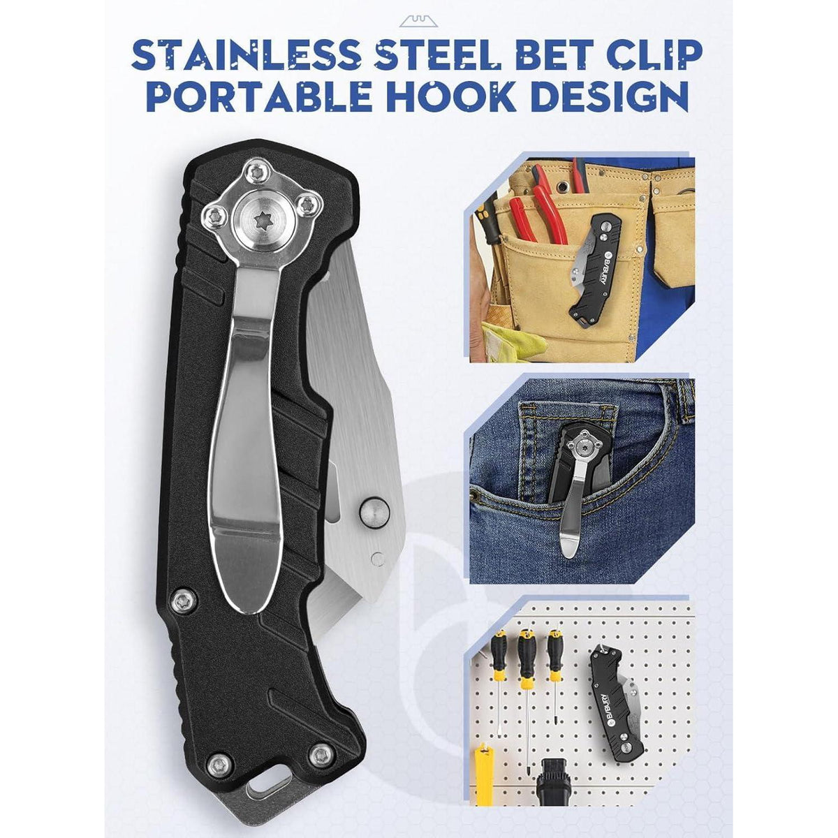 Universal Klappmesser mit 10 SK5 Edelstahlklingen