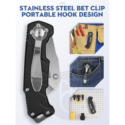 Universal Klappmesser mit 10 SK5 Edelstahlklingen