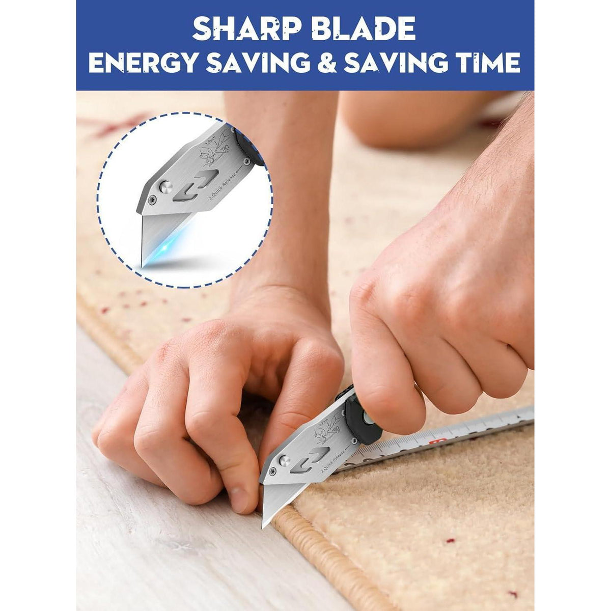 Universal Klappmesser mit 10 SK5 Edelstahlklingen