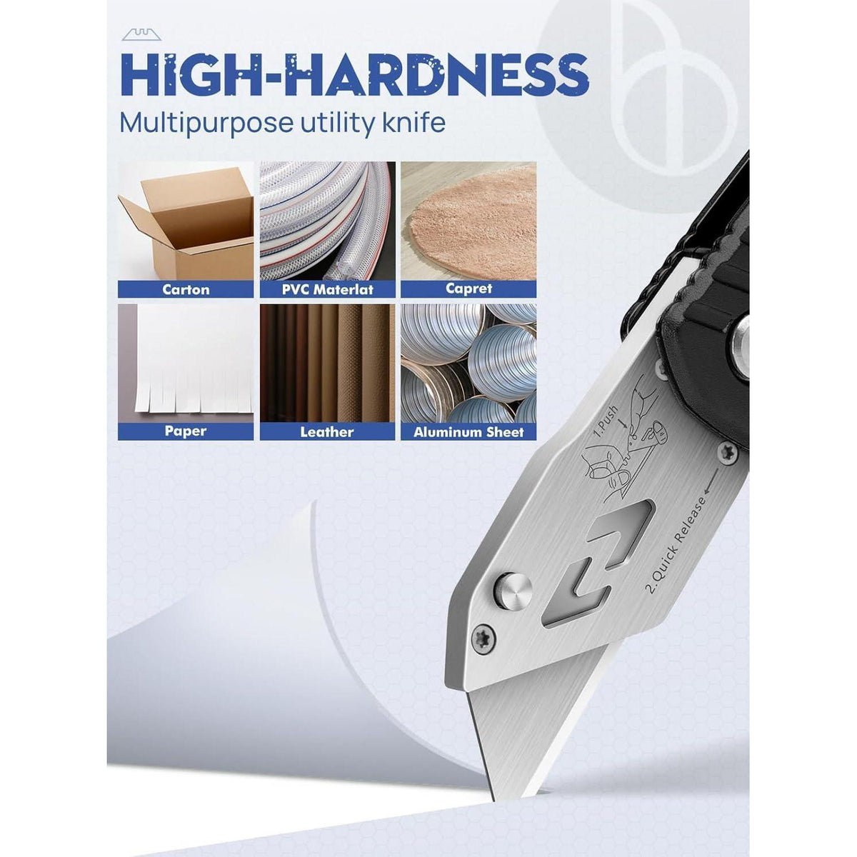 Universal Klappmesser mit 10 SK5 Edelstahlklingen