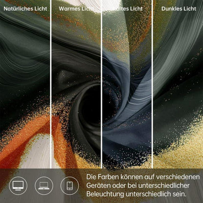 Marmor Bettwäsche Set Grün Gold 135x200cm 3D Effekt