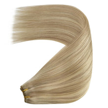 Echthaar Tressen 60cm Blond Highlight Remy