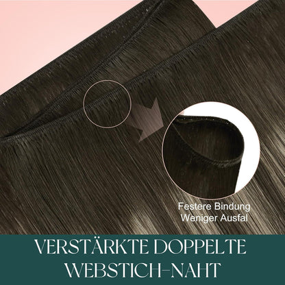 Echthaar Tressen Ombre Braun Blond 50cm 100g